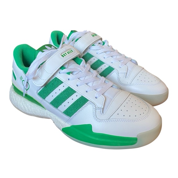 adidas x Human Made Other - Adidas x Human Made Forum Boost Green Suede & White Low Top Sneakers - New - 10